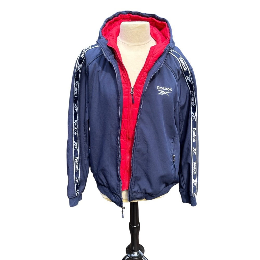 Reebok Men's Softshell Vestee Jacket Large Navy Size XL